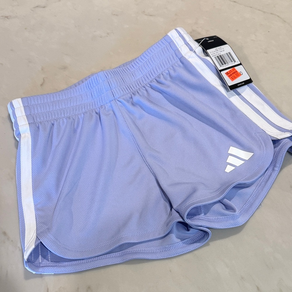 Adidas Girls Lavender Athletic Shorts